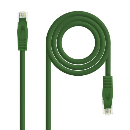 39167-Nanocable Cable de red latiguillo RJ45 LSZH Cat.6A UTP AWG24, Verde, 0.5m