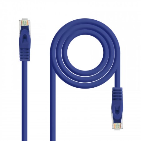 39179-Nanocable Cable de red latiguillo RJ45 LSZH Cat.6A UTP AWG24, Azul, 1.0m
