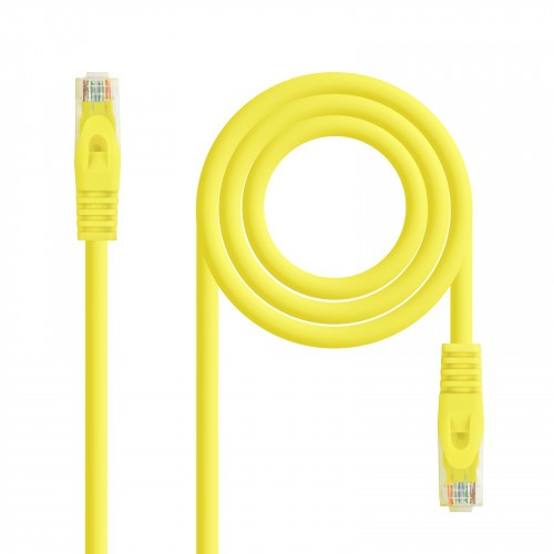 39207-Nanocable Cable de red latiguillo RJ45 LSZH Cat.6A UTP AWG24, Amarillo, 3.0m