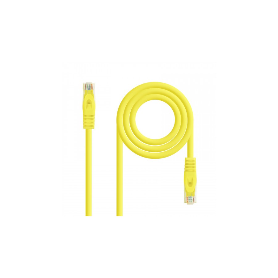 39207-Nanocable Cable de red latiguillo RJ45 LSZH Cat.6A UTP AWG24, Amarillo, 3.0m