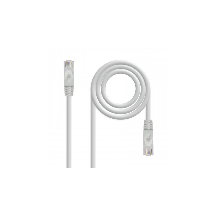 39213-Nanocable Cable de red latiguillo RJ45 LSZH Cat.6A UTP AWG24, Gris, 10 m