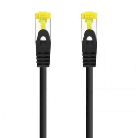 39220-Nanocable Cable de red latiguillo RJ45 LSZH Cat.6A SFTP AWG26, Negro, 0.5m