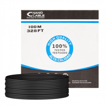 39263-Nanocable Cable Red RJ45 Cat.6 UTP Rigido AWG24 Exterior, 100 M