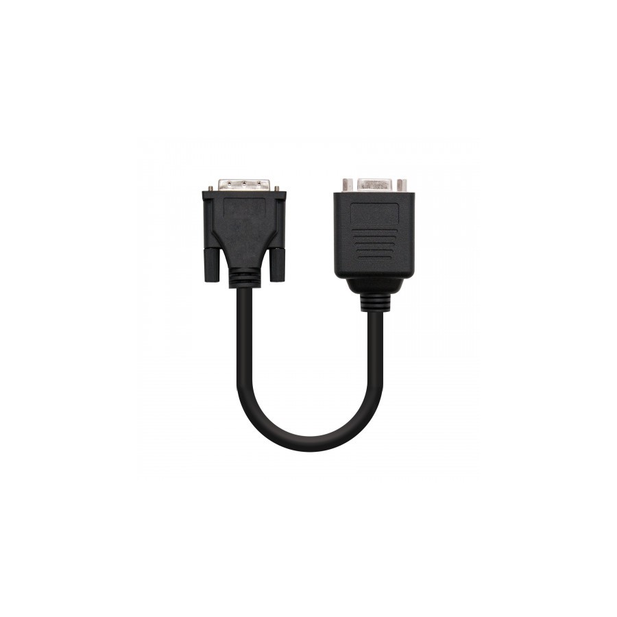 39281-Nanocable 10.15.1950 adaptador de cable DVI 2x VGA Negro
