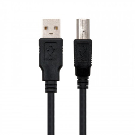 39290-Nanocable CABLE USB 2.0 IMPRESORA, TIPO A/M-B/M, NEGRO, 4.5 M