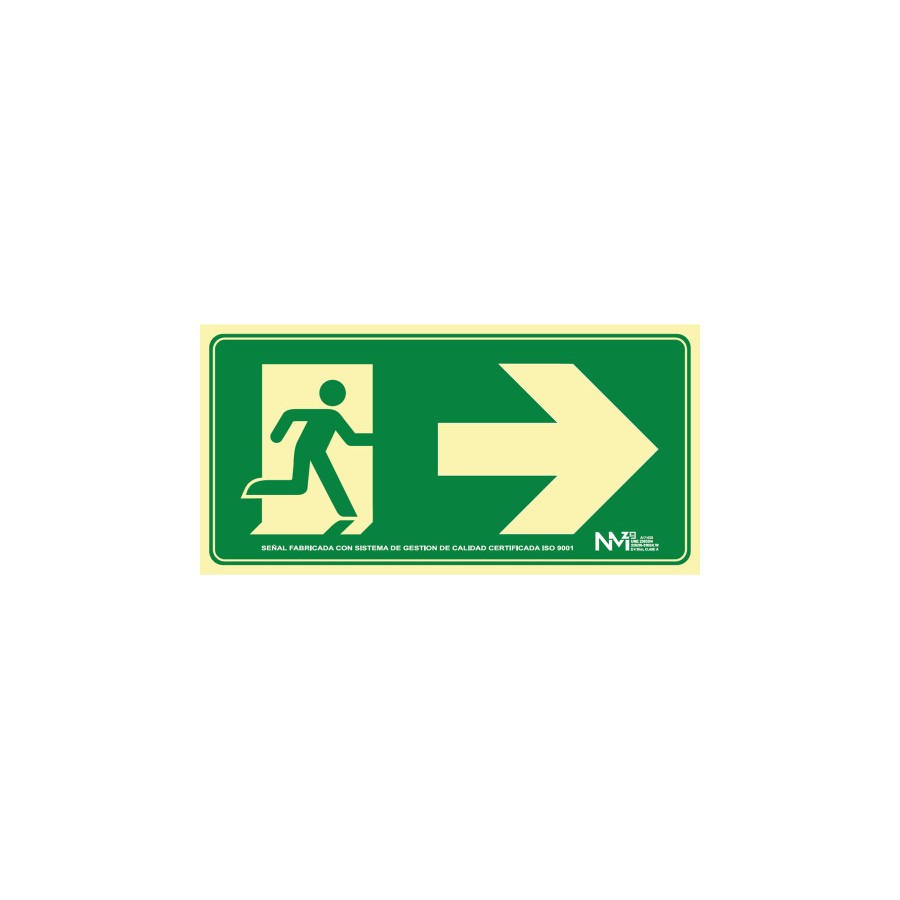 3931-SENAL HOMOLOGADA SEGURIDAD SALIDA EMERGENCIA DERECHA 320x160MM PVC VERDE ARCHIVO2000 6170-16H VE 3931-SENAL HOMOLOGADA SEGURIDAD SALIDA EMERGENCIA DERECHA 320x160MM PVC VERDE ARCHIVO2000 6170-16H VE
