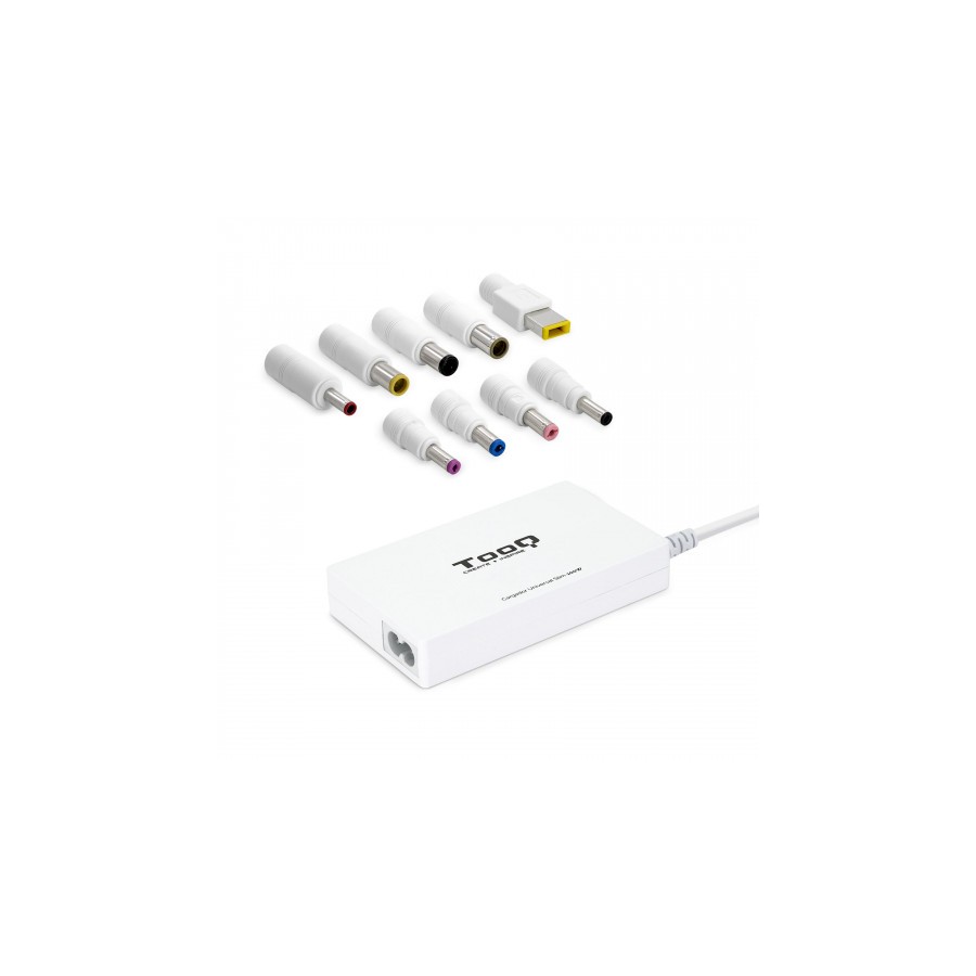 39329-TooQ Cargador automatico universal slim multi tension para portatil 100W con USB 2A y 9 conectores