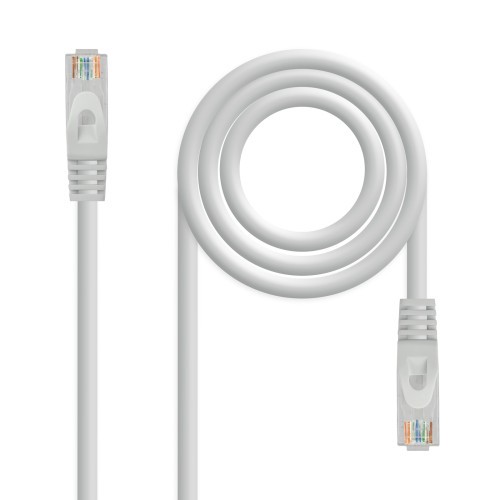 39347-Nanocable Cable de red latiguillo RJ45 LSZH CAT.6A UTP AWG24, Gris, 1.5 m