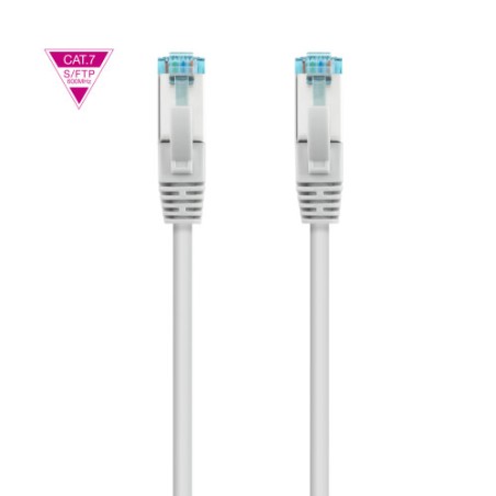 39356-Nanocable Cable de Red Cat.7 600MHZ LSZH SFTP PIMF AWG26, Gris, 2 m