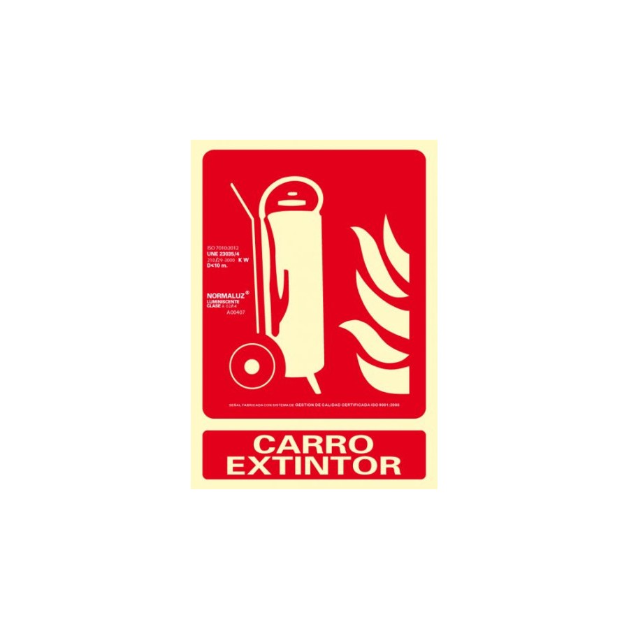 3936-SENAL "CARRO EXTINTOR" 210X300 PVC ROJO ARCHIVO 2000 6171-02H RJ