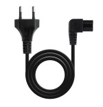39365-TooQ Cable de Alimentacion Acodado CEE7/16/M-C7/H, Negro, 3 m