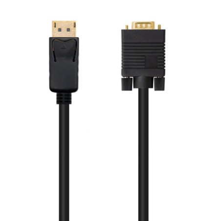 39372-Nanocable Cable Conversor DisplayPort a VGA, DP/M - VGA/M, Negro, 1 m