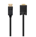 39372-Nanocable Cable Conversor DisplayPort a VGA, DP/M - VGA/M, Negro, 1 m