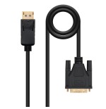 39373-Nanocable Cable Conversor DisplayPort a DVI, DP/M - DVI/M, Negro, 1 m