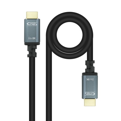 39377-Nanocable Cable HDMI 2.1 IRIS 8K A/M-A/M, Negro, 1.5 m
