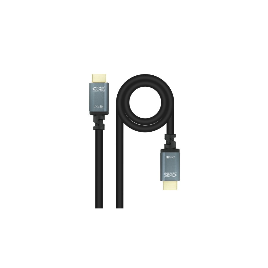 39377-Nanocable Cable HDMI 2.1 IRIS 8K A/M-A/M, Negro, 1.5 m