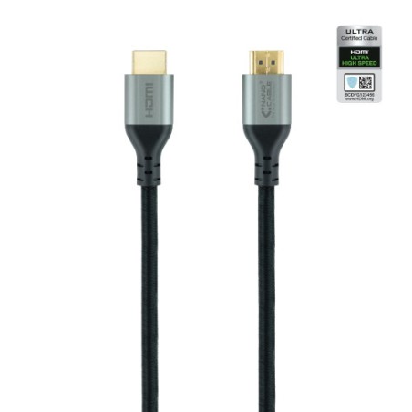39380-Nanocable Cable HDMI 2.1 Certificado ULTRA HIGH SPEED A/M-A/M, Negro, 1 m