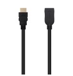 39386-Nanocable Cable HDM 2.0 Prolongador A/M-A/H, Negro, 2 m