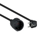 39397-Nanocable Cable de Alimentacion Alargador, Negro, 2 m