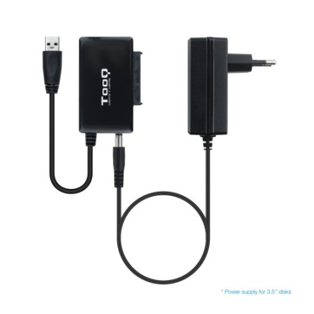 39428-TooQ TQHDA-01A base de conexion para disco duro USB 3.2 Gen 1 (3.1 Gen 1) Type-A Negro