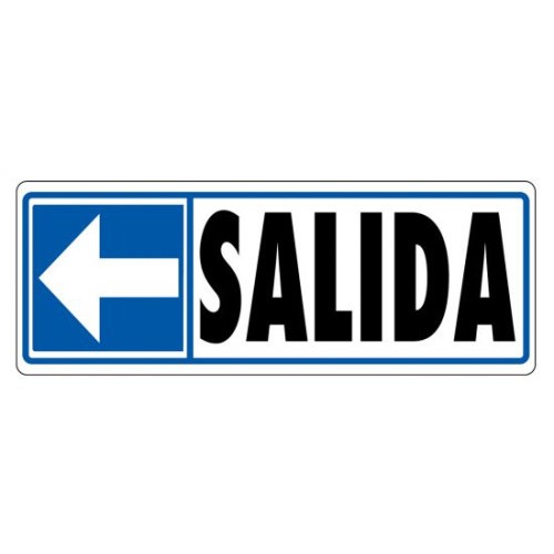3943-SENAL "SALIDA (IZQUIERDA)" 175X65 PVC GRIS ARCHIVO 2000 6177-05 GS