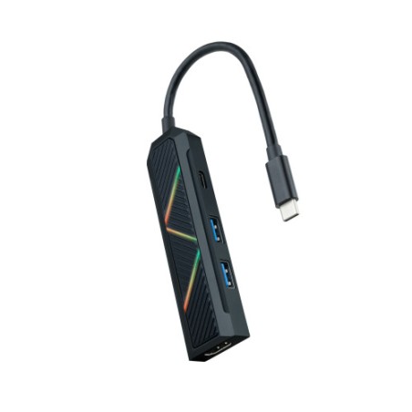 39433-Nanocable 10.16.0401 base para portatil y replicador de puertos Alambrico USB 3.2 Gen 1 (3.1 Gen 1) Type-C Negro