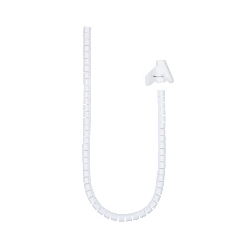 39472-Nanocable Organizador de Cables Flexible 25 mm, Blanco, 3 m