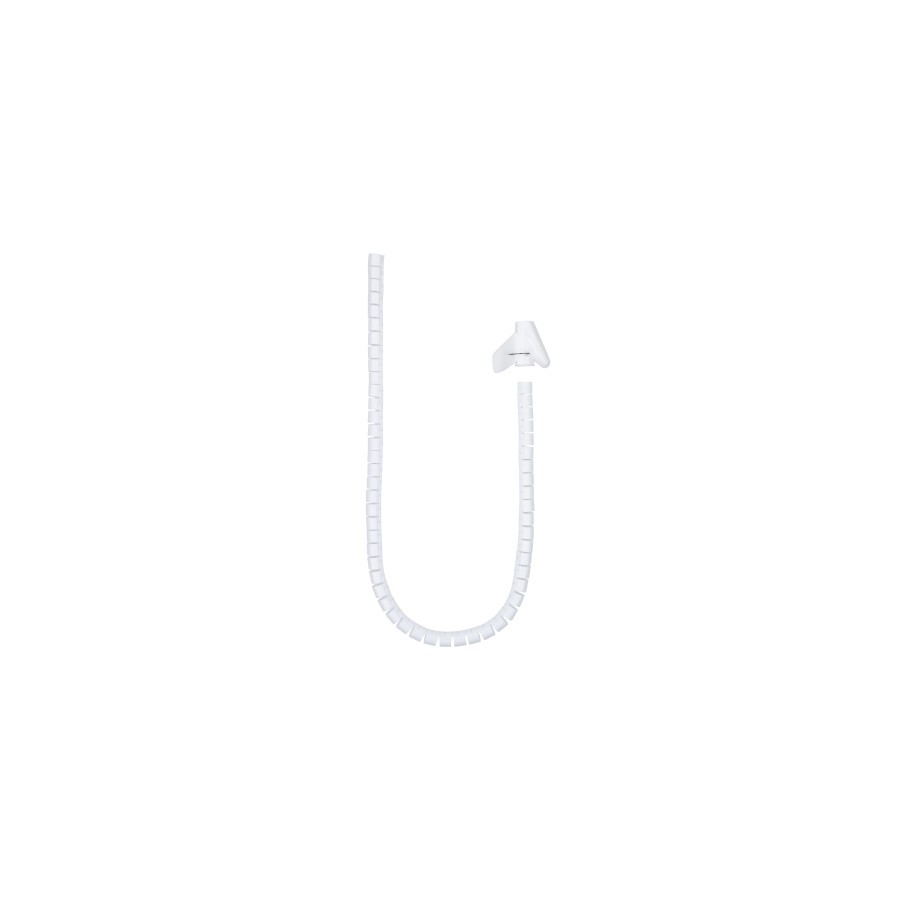 39472-Nanocable Organizador de Cables Flexible 25 mm, Blanco, 3 m