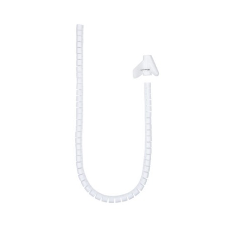 39472-Nanocable Organizador de Cables Flexible 25 mm, Blanco, 3 m