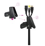 39475-Nanocable Organizador de Cables Flexible 25 mm, Negro, 3 m