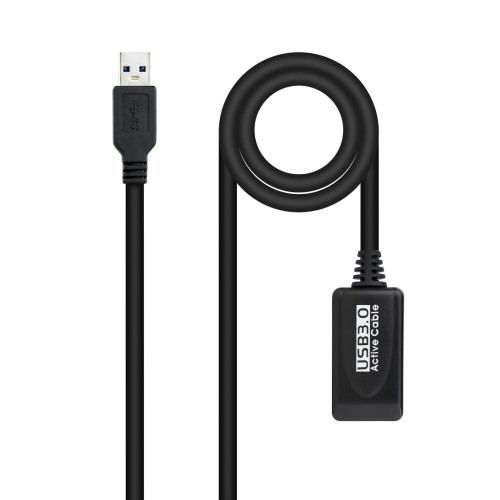 39478-Nanocable Cable USB 3.0 prolongador con amplificador, tipo A/M-A/H, 5m
