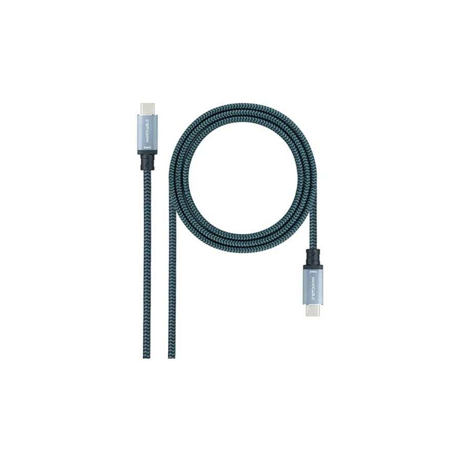 39488-NANOCABLE CABLE USB 3.1 GEN2 10GBPS 5A, 4K/60HZ, USB-C/M-USB