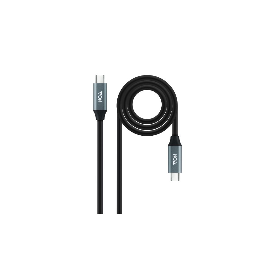 39490-Nanocable 10.01.4300 cable USB 0,5 m USB4 Gen 2x2 USB C Negro