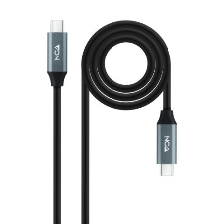 39490-Nanocable 10.01.4300 cable USB 0,5 m USB4 Gen 2x2 USB C Negro