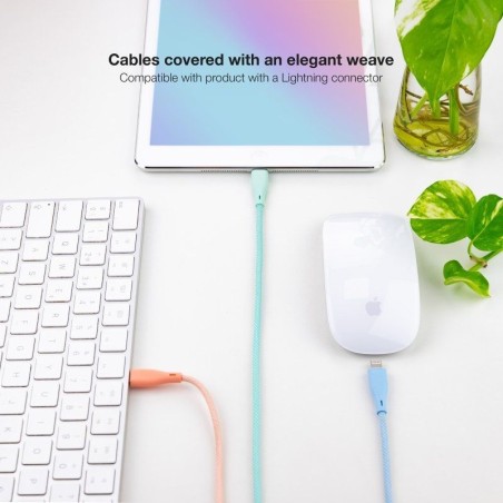 39506-NANOCABLE 3 CABLES LIGHTNING A USB 2.0, LIGHTNING/M-USB A/M,