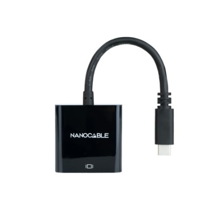 39514-Nanocable Conversor USB-C a HDMI 4K, USB-C/M-HDMI/H, Negro, 15 cm