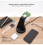 39524-TooQ Base de Carga para Apple Watch y iPhone, Negro