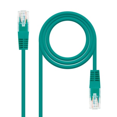 39549-Nanocable Cable Red Latiguillo RJ45 CAT.6 UTP AWG24, Verde, 30 cm