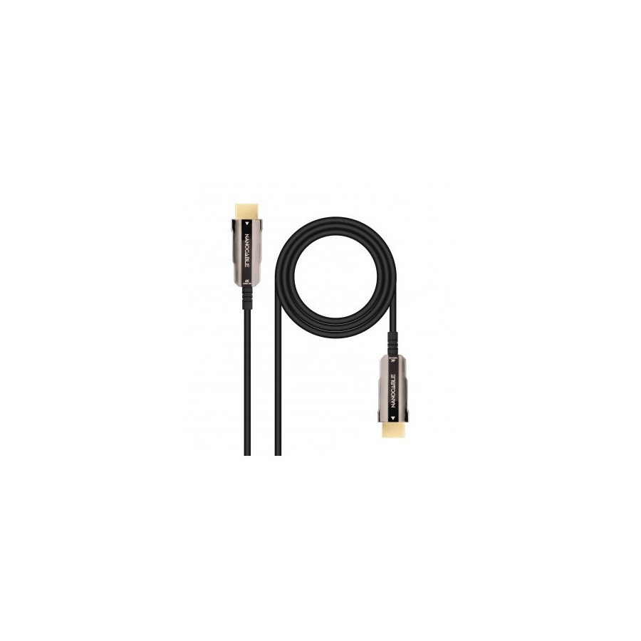 39557-NANOCABLE CABLE HDMI V2.0 AOC 4K@60HZ 18Gbps NEGRO 10 M