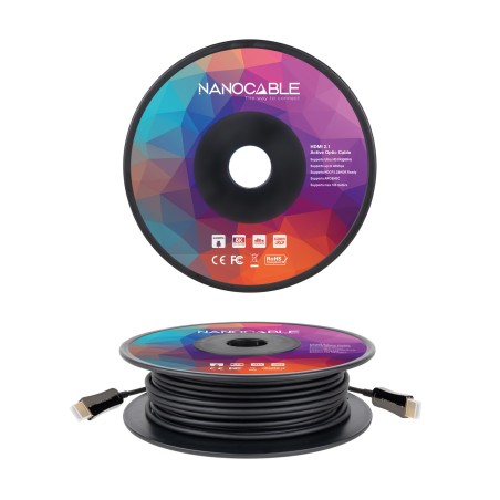 39562-NANOCABLE CABLE HDMI V2.1 AOC 8K@60HZ 4K@120HZ 48Gbps 100 M