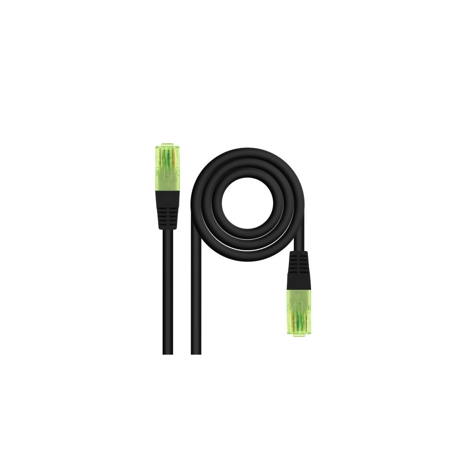 39609-NANOCABLE CABLE RED CAT.6 UTP AWG26 CCA, NEGRO, 1 M