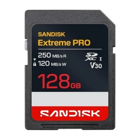 39676-SANDISK EXTREME PRO SD UHS-I 128GB SD 250MB/S(R) / 120MB/S(W)