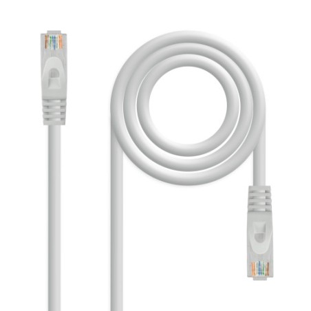 39679-Nanocable Cable Red Latiguillo RJ45 LSZH CAT.6A UTP AWG24, Gris, 25 cm