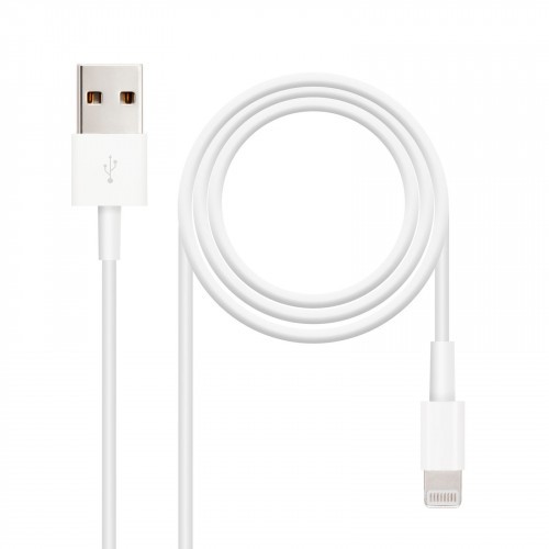 39705-Nanocable CABLE LIGHTNING IPHONE A USB 2.0, IPHONE LIGHTNING-USB A/M, 1.0 M