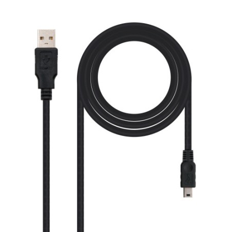 39732-Nanocable CABLE USB 2.0, TIPO A/M-MINI USB 5PIN/M, 1.8 M