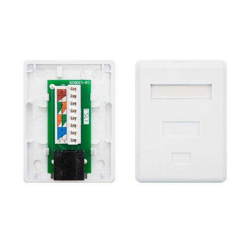 39751-Nanocable ROSETA DE SUPERFICIE PARA RJ45 CAT.6 1 TOMA, BLANCO