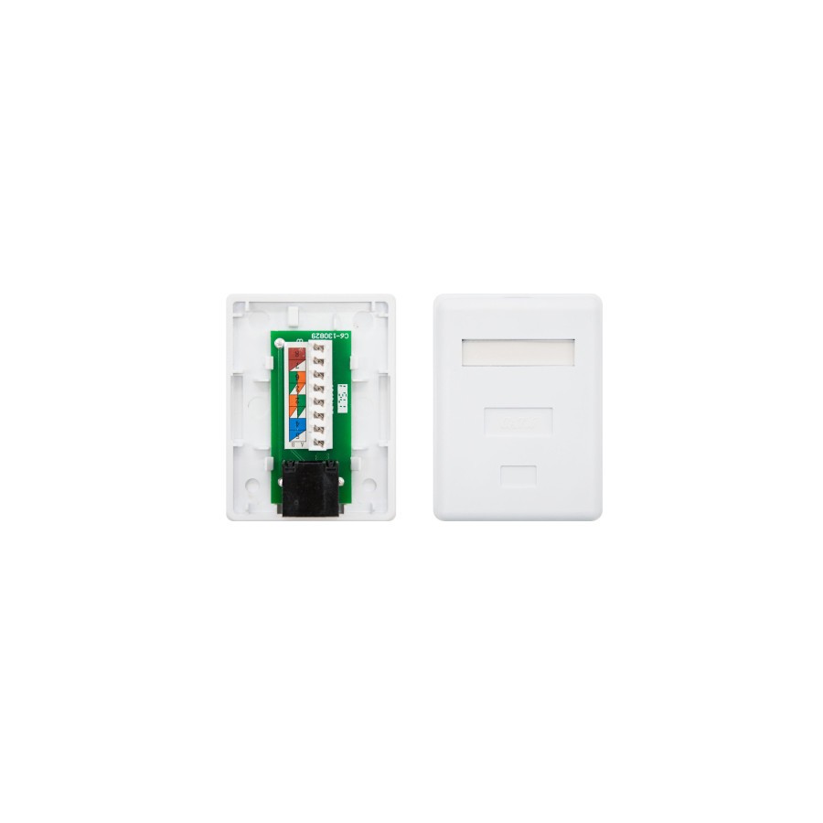 39751-Nanocable ROSETA DE SUPERFICIE PARA RJ45 CAT.6 1 TOMA, BLANCO