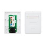 39751-Nanocable ROSETA DE SUPERFICIE PARA RJ45 CAT.6 1 TOMA, BLANCO