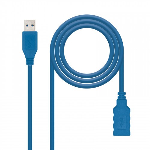 39772-Nanocable CABLE USB 3.0, TIPO A/M-A/H, AZUL, 2.0 M