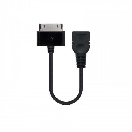 39781-Nanocable 10.10.4000 cable de telefono movil Negro USB A Samsung 30-pin 0,15 m